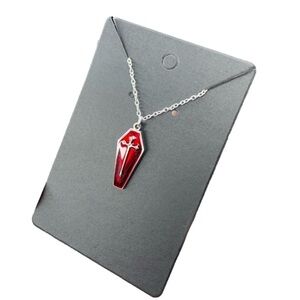 Red coffin necklace necklace